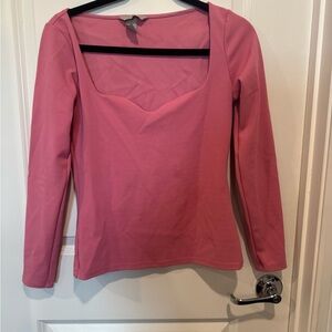 Pink Women's Top H&M Blouse, Long Sleeve Sz S